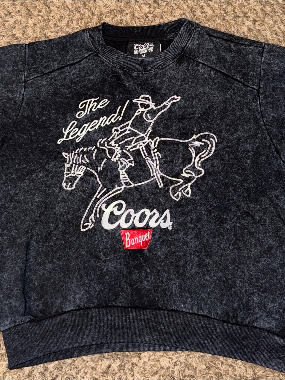 Coors Banquet Women's Black Crewneck Sweatshirt